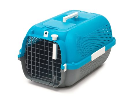 Cage de transport Catit pour chats, moyenne, turquoise Cheap