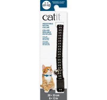 Collier réglable à dégagement rapide Catit en nylon, noir réfléchissant, 20-33 cm (8-13 po) For Cheap