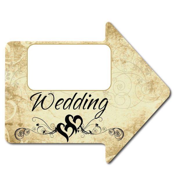 18 x24  Arrow Shaped Wedding Yard Sign Cheap