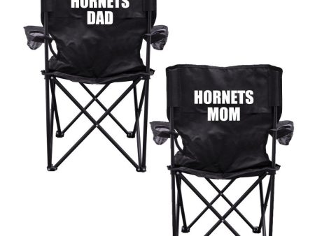 Hornets Parents Black Folding Camping Chair Set of 2 Online Sale