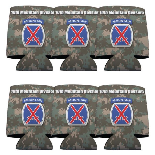 Military 10th Mountain Division Can Cooler Set of 6 For Cheap