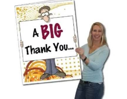 2 x3  Giant Thank You Big Nose Greeting Card Online now