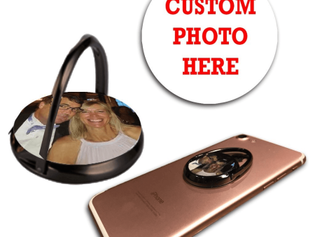 Custom Photo Phone Ring Holder Set of 2 For Sale