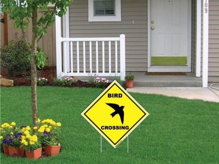 Bird Crossing Sign or Sticker For Cheap