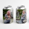 Custom Full-color 2 Photo Wedding Can Coolers with free shipping For Cheap