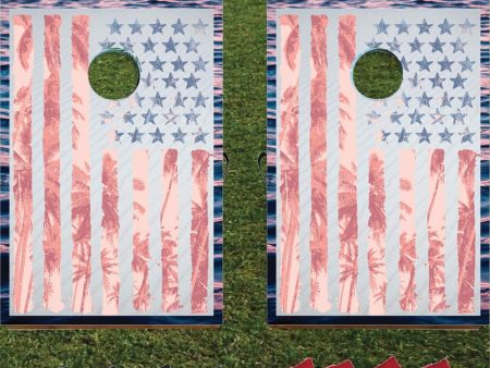 Tropical Patriotic Cornhole Bag Toss Game Discount