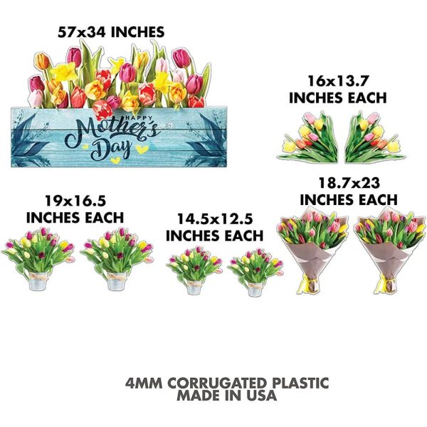 Mother s Day Flower Bouquet Yard Sign - Set of 9 Supply