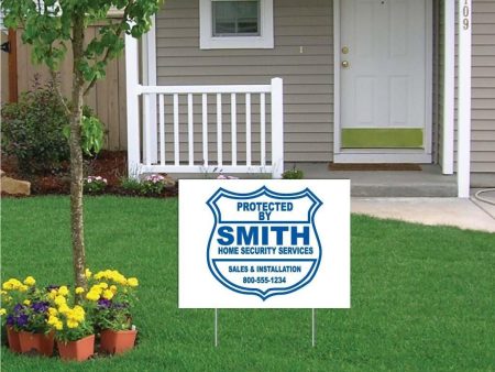 Protected by Smith Home Security Services Sign or Sticker For Cheap