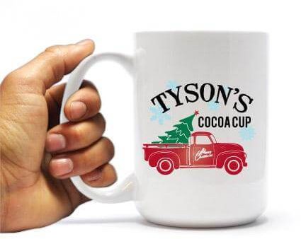 Custom Vintage Truck Christmas 15 oz Coffee Cup Supply