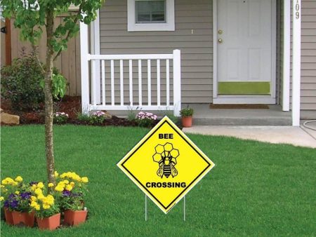 Bee Crossing Sign or Sticker For Discount