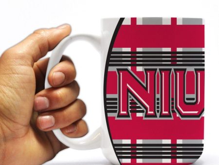 Northern Illinois University 15oz Plaid Coffee Mug Sale