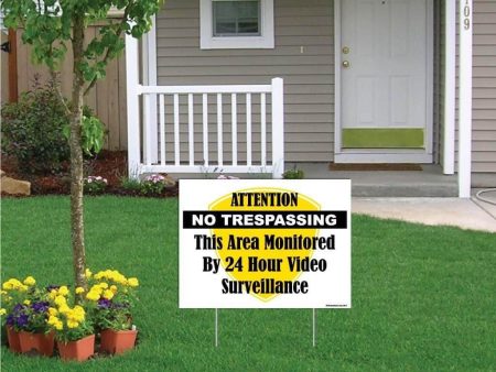 No Trespassing Security Surveillance Sign or Sticker Online Sale