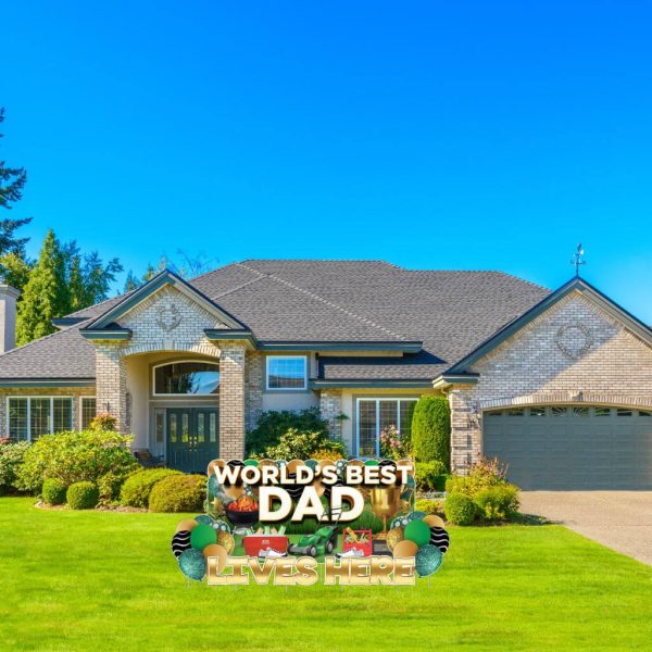 World s Best Dad Father s Day Oversized EZ Yard Card Decoration 5 pc set Online now