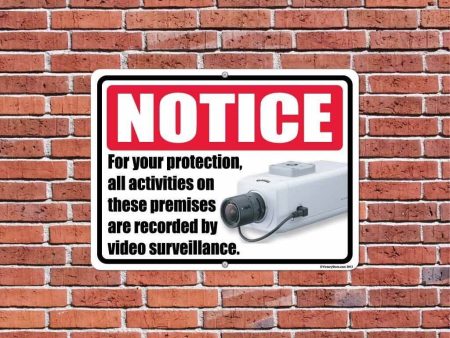 Security Surveillance Sign or Sticker on Sale