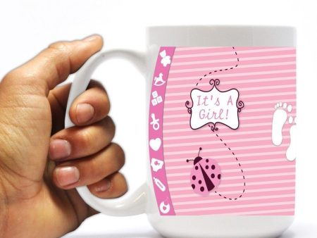 It s a Girl Pink Ladybug 15 Oz Coffee Mug Discount