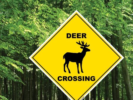 Deer Crossing Sign or Sticker Hot on Sale