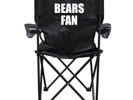 Bears Fan Black Folding Camping Chair For Discount