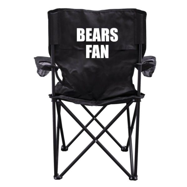 Bears Fan Black Folding Camping Chair For Discount