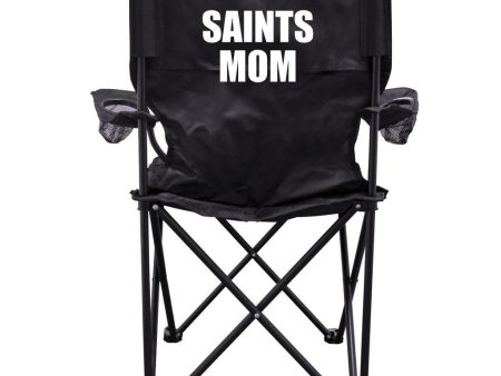 Saints Mom Black Folding Camping Chair Online now