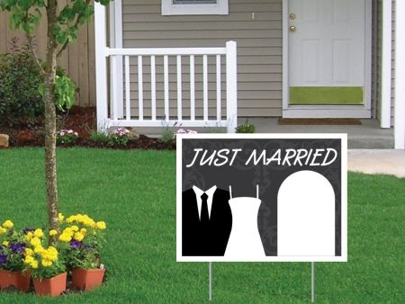 18 x24  Just Married Wedding Yard Sign Online