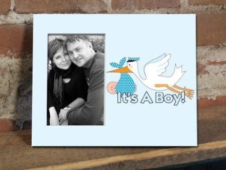 It s a Boy! Blue Stork Picture Frame #1 Online Hot Sale