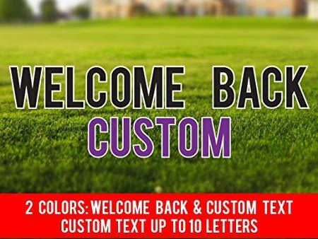 Custom Welcome Back Yard Card Online now