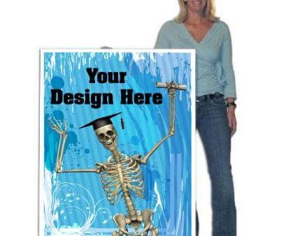 4  Custom Giant Skeleton Graduation Greeting Card Fashion