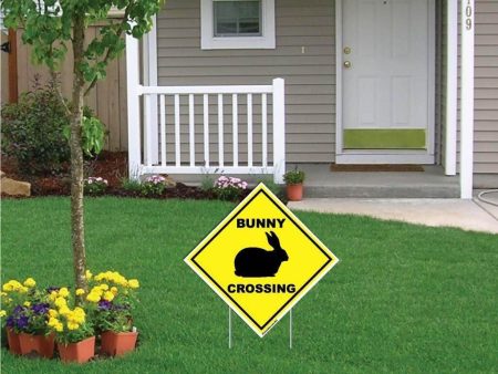 Bunny Crossing Sign or Sticker For Discount