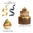 Cupcakes & Cakes Birthday Flair Yard Card Accessory Add Ons 4 pc set For Discount