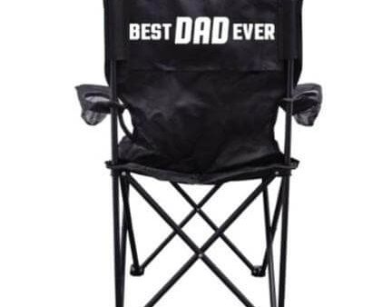 Best Dad Ever Black Folding Camping Chair Hot on Sale