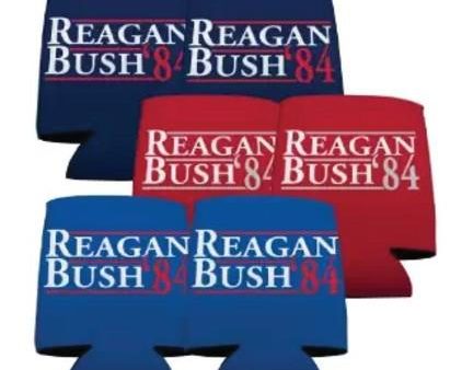 Reagan and Bush  84 Can Cooler Set of 6 For Cheap