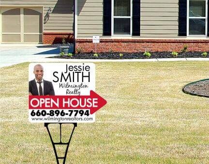 17.5 x23.5  2 Sided Realtor Yard Sign with Arrow Cut Out Online