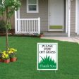 Please Stay Off Grass 9 x12  Corrugated Plastic Yard Sign Discount