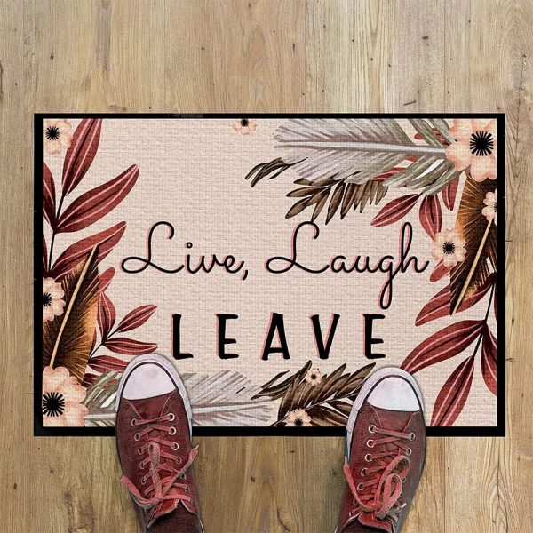 Live Laugh Leave Doormat - Boho Theme For Cheap