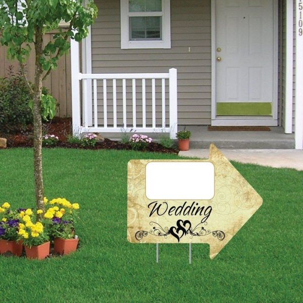 18 x24  Arrow Shaped Wedding Yard Sign Cheap