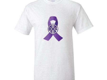 Alpha Chi Omega Purple Ribbon  TShirt Fashion