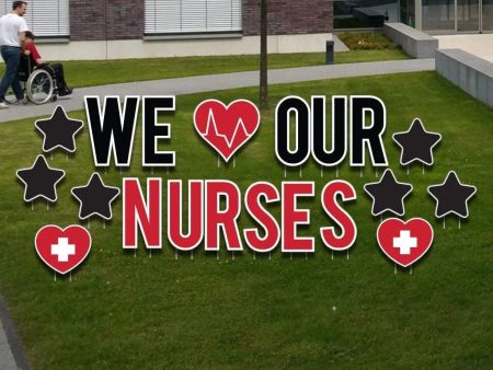 We Love Our Nurses Yard Decorations - 20pcs Hot on Sale