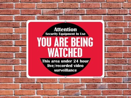 You Are Being Watched Security Surveillance Sign or Sticker Online Hot Sale