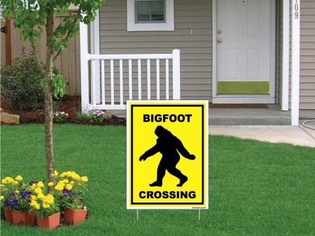 Bigfoot Crossing Sign or Sticker Cheap