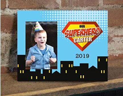 Custom Superhero Birthday Party Picture Frame Fashion