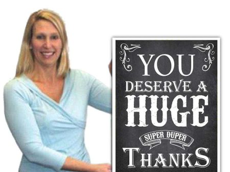 2  Giant Thank You Custom Greeting Card For Sale