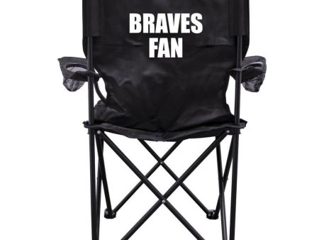 Braves Fan Black Folding Camping Chair For Sale