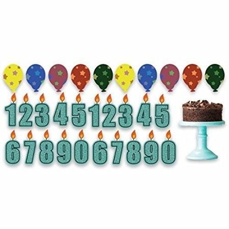 Birthday Boy Candle Numbers, Cake, Balloons Yard Cards Pathway Markers 31 pcs Supply