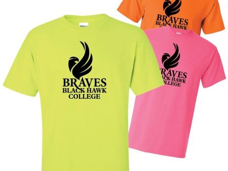 Blackhawk Braves Neon 1-Sided T-Shirt Discount