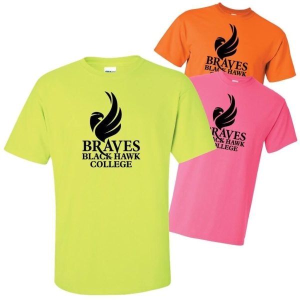 Blackhawk Braves Neon 1-Sided T-Shirt Discount