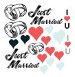 Hanging Just Married Hearts Wedding Decorations Online Hot Sale