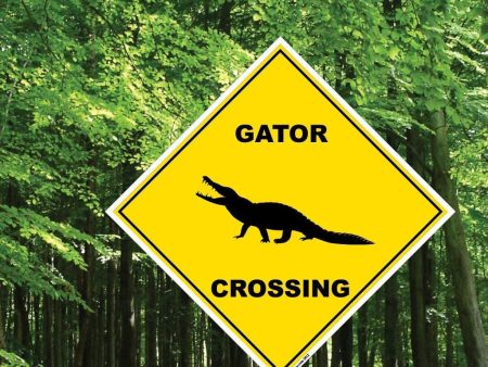 Gator Crossing Sign or Sticker For Cheap