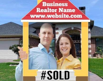 Custom Realtor House Frame Photo Prop Supply