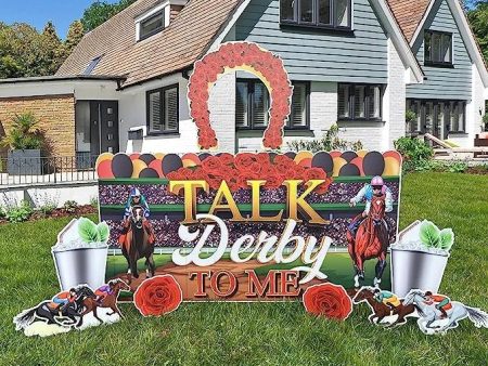 Talk Derby to Me  Horse Derby Party Oversized EZ Yard Cards - 36x72 Cheap