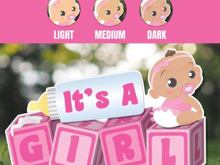 It s a Girl! Die Cut Baby Blocks, Baby Announcement Yard Sign on Sale